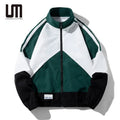Liu Ming Clothing Manufacturers Custom Fashion Casual Contrast Color Round Neck Clothing Loose Windproof Jackets for Men
