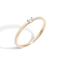 H&F Original Wholesale Baguette Real Diamond Ring Couple Anniversary Luxury Pure 14k Gold Classic Wedding Ring