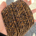 Wholesale 4*3mm 3*4mm Natural Tiger-eye Faceted Rondelle Beads Spacer Faceted Rondelle Stone Beads for Jewelry Mak