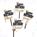 Gilding Acrylic Crown King Queen Prince Princess Royal Theme Cake Decoration Party Birthday Supplies for Cake Topper