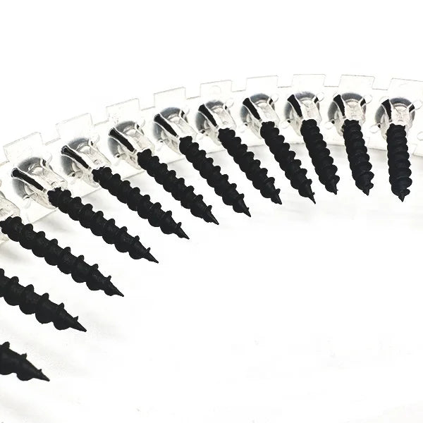 3.5 X 25mm Collated Screws Black Drywall Coarse Thread Collated Drywall Screws Manufacturer