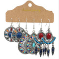 Newest Design Trendy Boho Alloy Hoop Tassel Earrings Women Earings Set Wholesale 2025
