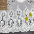 French Full Embroidery Lace Computer Laser Hollow Chiffon Dress Decoration Milk Silk Lace for Bags Direct Manufacturers Stock