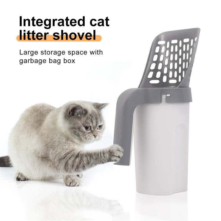 New Arrival Toilet Clean Tool Integrated Pet Kitty Cat Litter Scoop Shovel