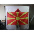 3x5ft  Football Match Custom Logo Cheering Fan Cape Body Flag North Macedonia National Flag Cloak