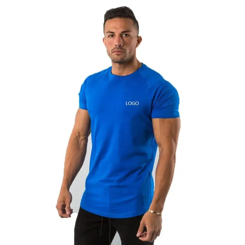 Wholesale 100% Cotton Jersey Breathable O-neck Short Sleeve Eco-Friendly Plus Size Gym Sport T-shirt Custom Logo Printing Casual