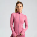Lulu Quick Dry Yoga Long Sleeve Top Casual Sports Coat Solid Color Stand Collar Fashionable Lightweight Running Fitness Jacket