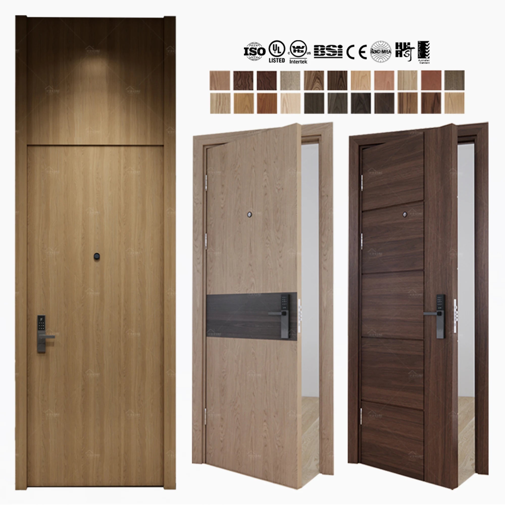 American Approve Wooden Door Indoor Hotel Apartment Room Interior Isoplane Doors Modern Design Fd20 Wooden Doors