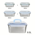 Lihong 2022 New 6L Large Lunch Box 304 Stainless Steel Airtight Food Container Kitchen Stackable Bento Lunch Box Set