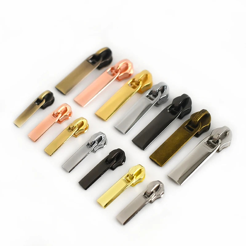 MeeTee ZT140&ZT148 #3 Colorful Zipper Sliders Garment Accessories Down Jacket Zipper Puller for Bag Repair Rose Nylon Zip Head