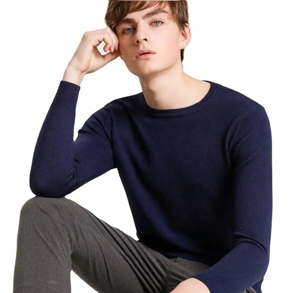 Custom LOGO Wholesale Men's Sweater Long Sleeve Knitwear Crew Neck Men Clothes Knitted Casual Pullover Men Sweaters