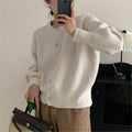 Thick Bead Button Sweater Coat Women's New Autumn and Winter Design Sense of Niche Waffle Knit Cardigan Top
