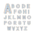 New Design 4cm Small Size Iron on Embroidered 3D Letter Alphabet Patch for Wash Bag Decoration