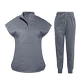 72% Polyester 21% Rayon 7% Spandex Nurse Uniform Jogger Suit Stretch Premium Hospital Uniform