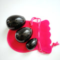 DIY Yoni Egg Vaginal Tightening Love Egg Kegel Exerciser Women Natural Black Obsidian Stone Crystal Hygiene Yoni Ball S M L