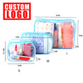 Trousse De Custom Logo Maquillage Dustproof and Waterproof Clear Zipper 3pcs Makeup Bags for Women Travel Toiletry Bathroom Bag
