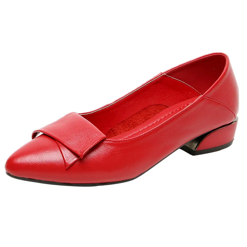 Spring Autumn Women's Loafers Shoes Genuine Leather Low Heel Silp on Shoes Female Casual Sandals Ladies New Style Loafers Shoes