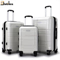 Wholesale Luxury Hard Shell Trolley Luggage Sets Custom logo Gray Lightweight Waterproof 3 Pieces Travel Suitcases Luggage Set