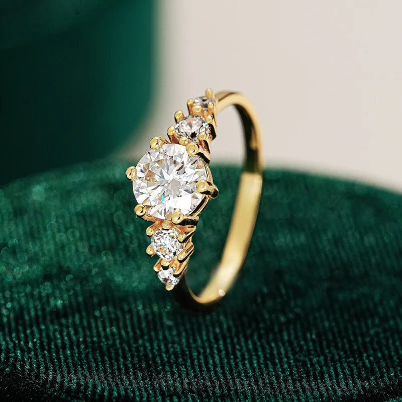 Custom High Quality S925 Engagement Rings Jewelry Women Diamond Ring