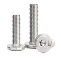 SS304 Furniture Screw with Bevel Corner Chamfer Flat Round Head Hexagon Socket-ISO Standard Metric Measurement System