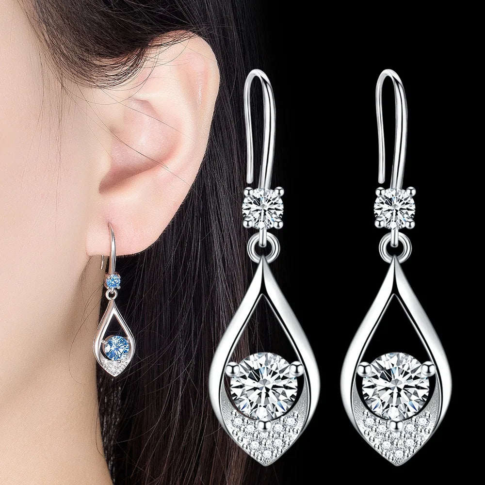 South Korea Retro Wind Drop Earrings Zircon Earrings Wedding Jewelry Manufacturers Wholesale Spot