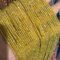 2mm 3mm 4mm Natural Yellow Agate Loose Beads Faceted Genuine Natural Stone Cutting Loose Gemstone Stone Beads for Jewelry Making