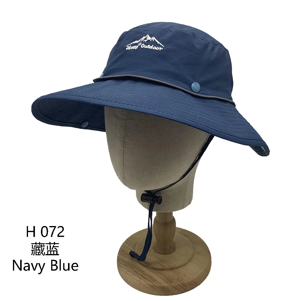 Summer Boonie Bucket Hat for Men Fisherman Hat with Wide Brim Breathable Mesh Polyester Quicky Dry Sun Custom Bucket Hat