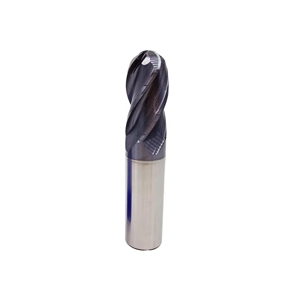 End Mill GM-4B Series 4 Flutes Ball Nose Solid Carbide TiCN Coated ODM OEM Customizable CNC Milling Tools