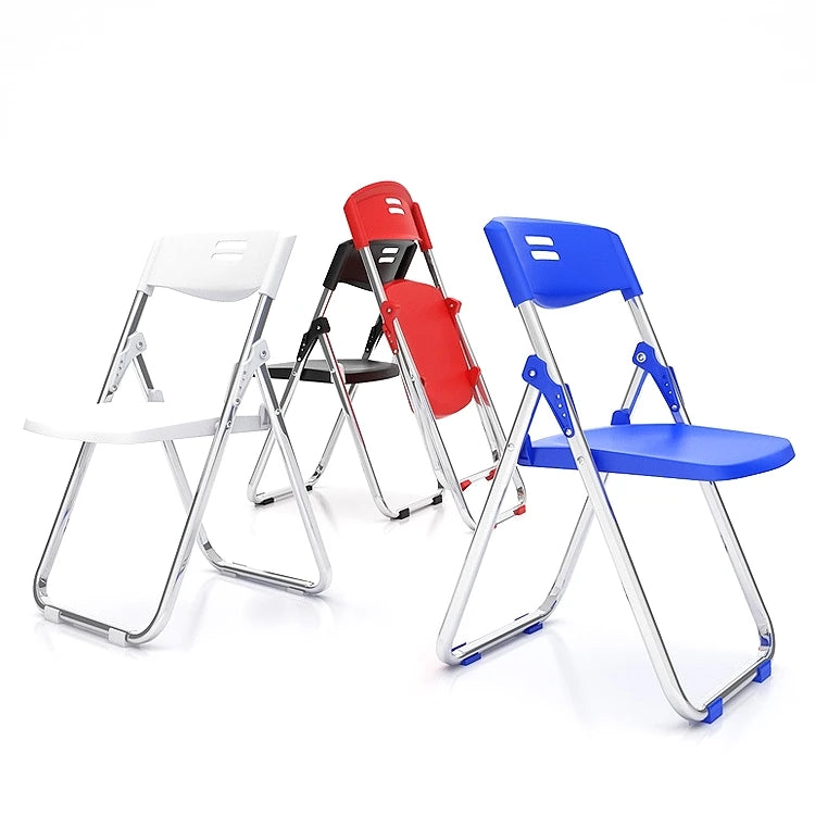 Factory Price Folding Office Chair Meeting Training Strong Computer PC Desk Gaming Chair 150Kg Capacity Foldable Steel Chair
