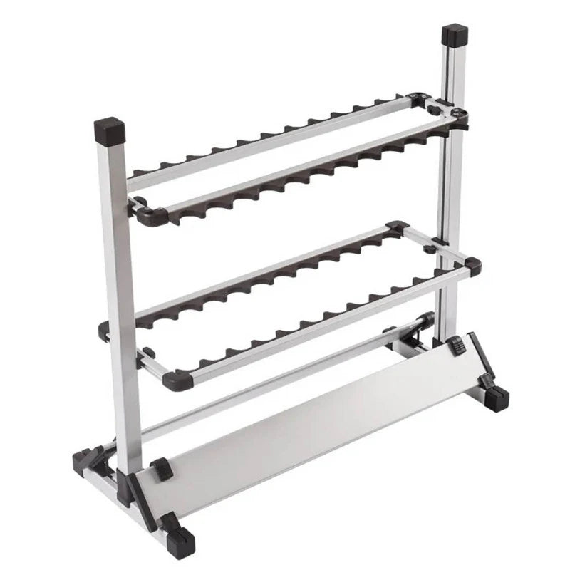 12/24 Grid Fishing Rod Holder Rack Display Frame Aluminum Rotating Display Stand Fishing Rod Wall Rack Fishing Rod Racks