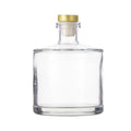 Luxury Round Home Empty 500ml 1000ml Fragrance Aroma Reed Diffuser Bottle Glass Bottle Wooden Cap