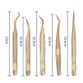 Custom Logo Eye Lash Extension Tweezers Tools Private Label Mega Russian Volume Eyelash Extension Tweezers Laah Applicator Sets