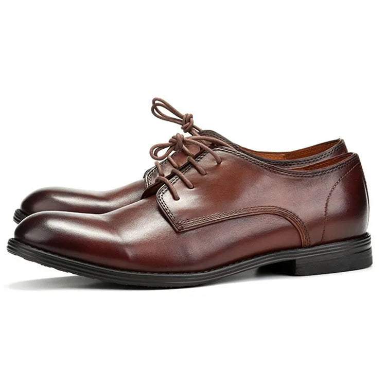 Official Formal Men Office Dress Shoes Men Leather Italian Cow Shoes Man Classic Genuine Leather Shoe Zapatos De Hombre Lace-Up