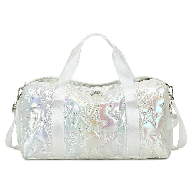 Polyester Travel Bag Cute Women Ladies Girls Luxury Foldable Travel Bag With Shoe Compartment Duffle Bag