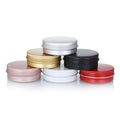 Wholesale 5g to 250g 2oz 1oz 4oz White Gold Silver Black Twist Top Aluminum Candle Tin Jar with Screw Lid Lip Balm Containers
