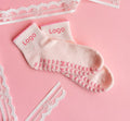 Custom Logo Pilates Socks Women Training Dance Pilates Ballet Barre Barefoot Grip Yoga Ruffle Socks