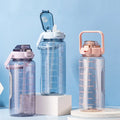 Large Capacity Drink Bottle Plastic Fat Sippy Cup Clear Kids Sport 2 Litre Water Bottle