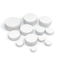 Custom logo Metal Curling 30ml 60ml 80ml 100ml 120ml Cosmetic Lip Balm Tin Packaging White Aluminum Tin