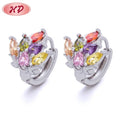 2016 Hot Sale Rose Gold Large Hoops Clip Ring Jhumka Earrings
