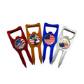 Factory Direct Sale Metal Golf Divot Tool Golf Pitch Forks Set With Hat Clip Ball Marker