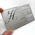 Custom Laser Cutting Mirror Polishing Gold Silver Metal Business Cards Without Logo Printing