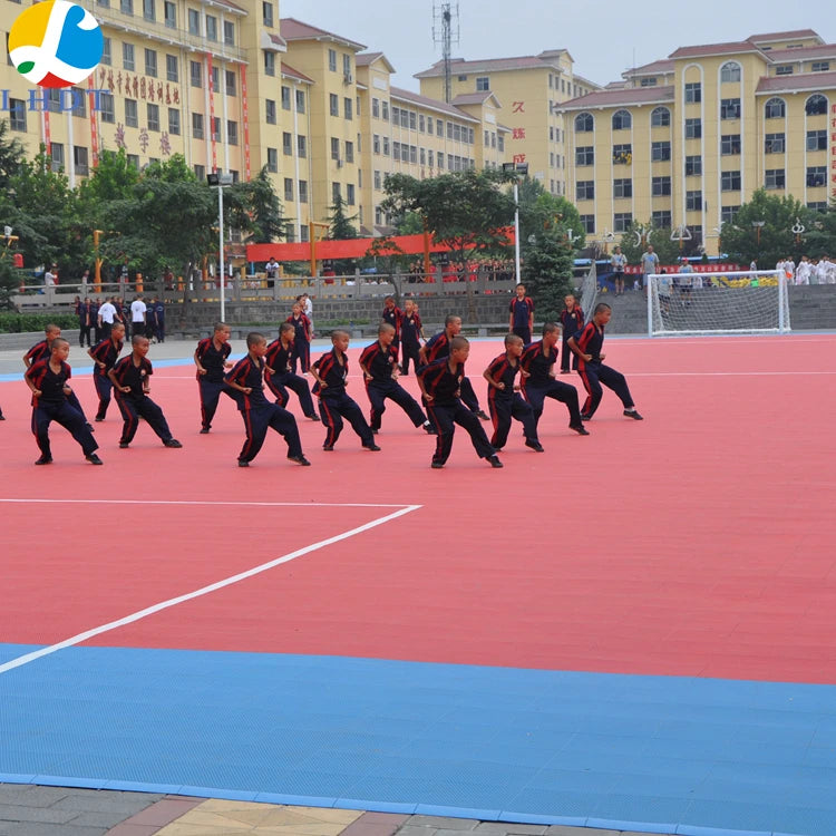 LHDT Outdoor Interlocking Football Court Tiles Portable Roller Skating Mats