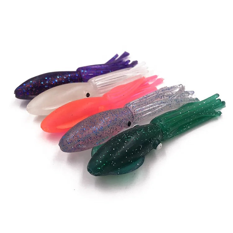 Ready 10.5cm Soft PVC Squid Cuttlefish Lure Sports Equipment Fishing Tackle Trademill Fishing Bait Accessories in Stock 2pcs/bag