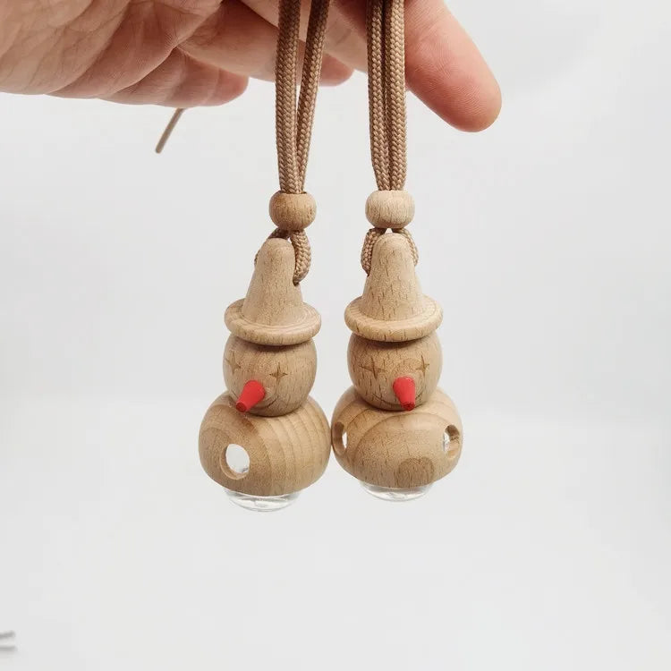 8ml Hanging Car Perfume Glass Empty Bamboo Bottle Essential Car Perfume Bottle 6ml Empty Car Hanging Perfume Packing Bottle