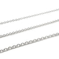 4mm 4.5mm 6mm Factory Wholesale Cable Chain in Roll Pure Jewelry 925 Sterling Chain Meter for Permanent Jewelry Making