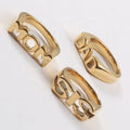 Ins Style Women Fashion Minimalist Design Jewelry 18k Gold Plated Stainless Steel Letter Seal Shape Ring