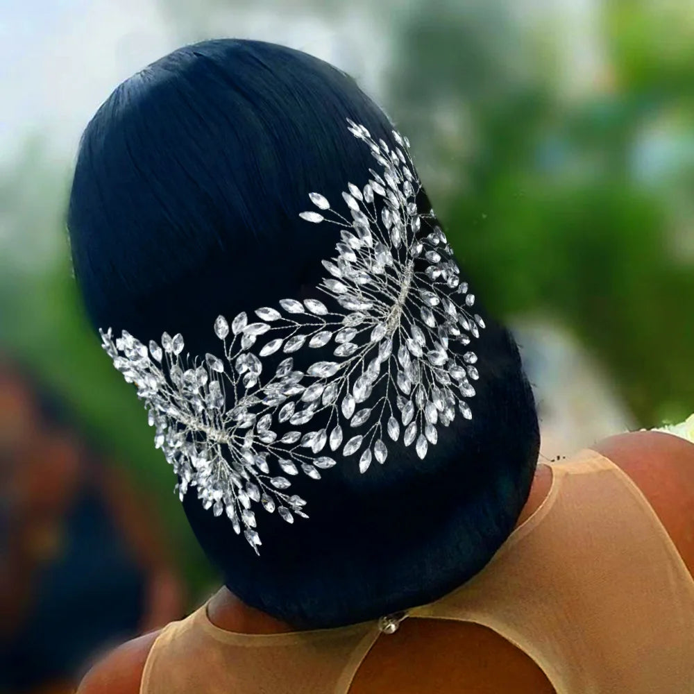 ROMANTIC Wedding Hair Accessories Handmade Bridal Rhinestones Wedding Hair Jewelry Headpiece