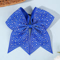 CN Grosgrain Ribbon Boutique Sparkly Full Rhinestone Cheer Bow for Girls Cheerleading Hairband Accessories