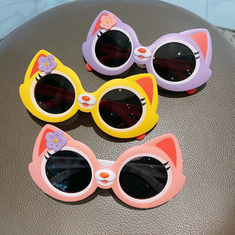 2023 New Trend Children's UV Protection Sunscreen Polarized Sunglasses Wholesale Cat Cartoon Kids Sunglasses