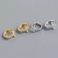 High Quality  S925 Sterling Silver Cubic Zircon Cross Small Hoop Earrings for Women YHE0177
